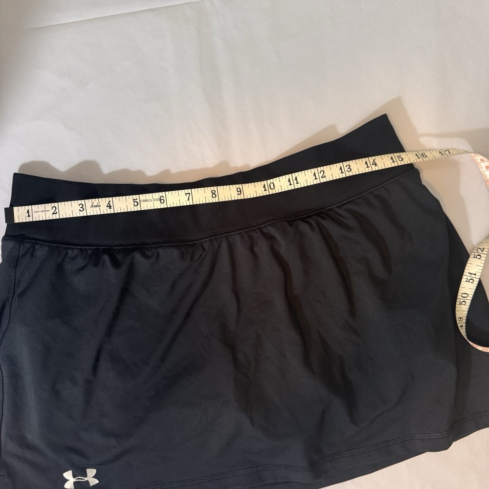 Under Armour Heat Gear Activewear Skort Womens Black Loose Fit‎ Pull On Size L - Picture 6 of 7